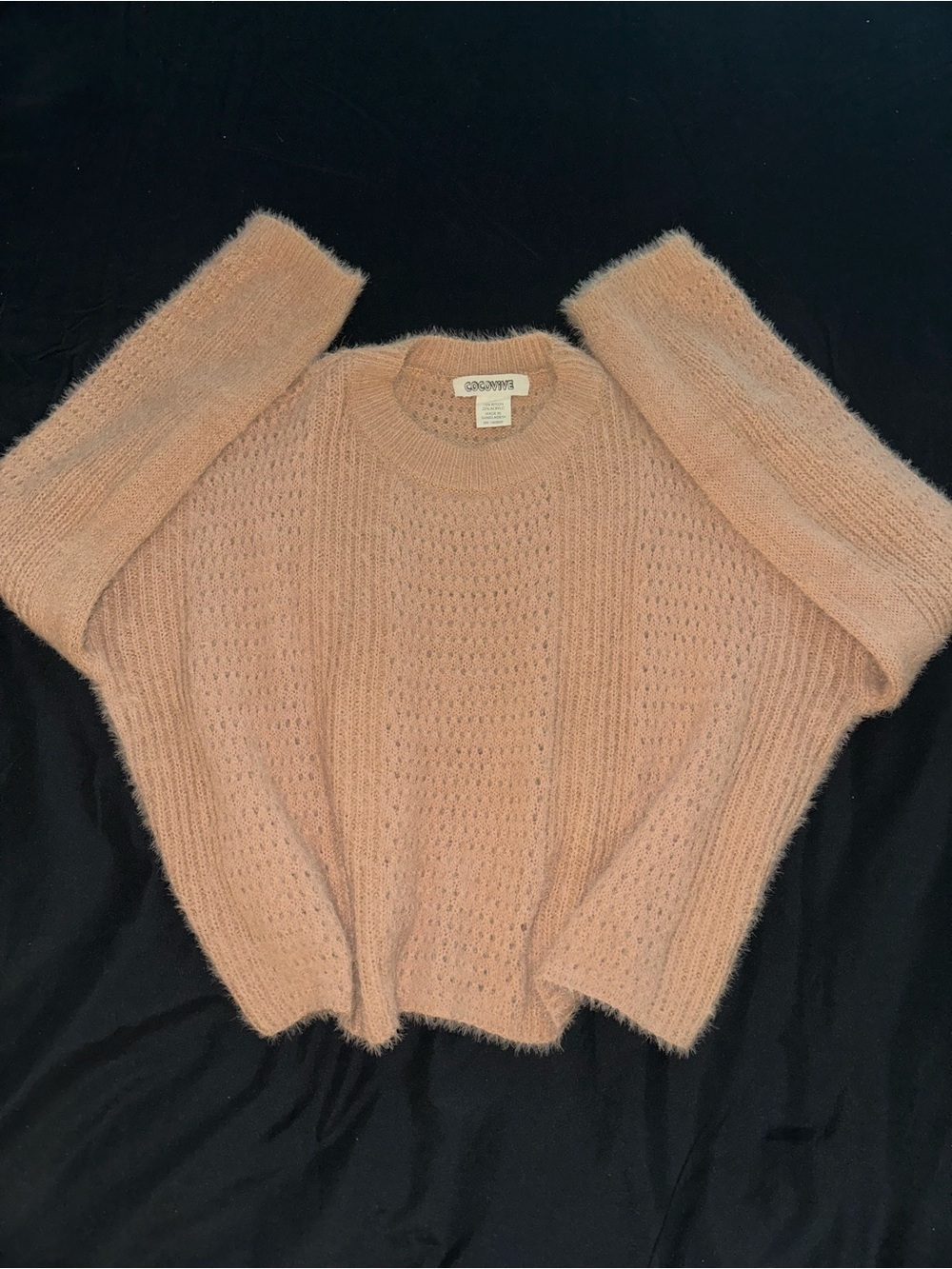 Unknown Brand Pink Fuzzy Knit Sweater